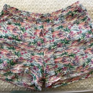 Pink and Blue Bermuda Shorts with Relaxed Fit